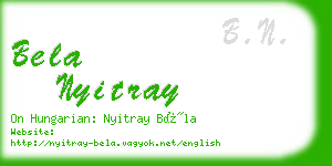 bela nyitray business card